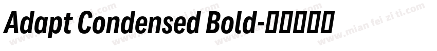 Adapt Condensed Bold字体转换